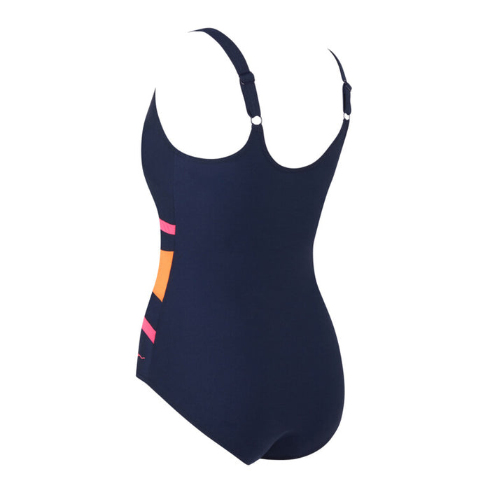 ZOGGS Women's Sumatra Adjustable Scoopback - Navy/Light Blue/White