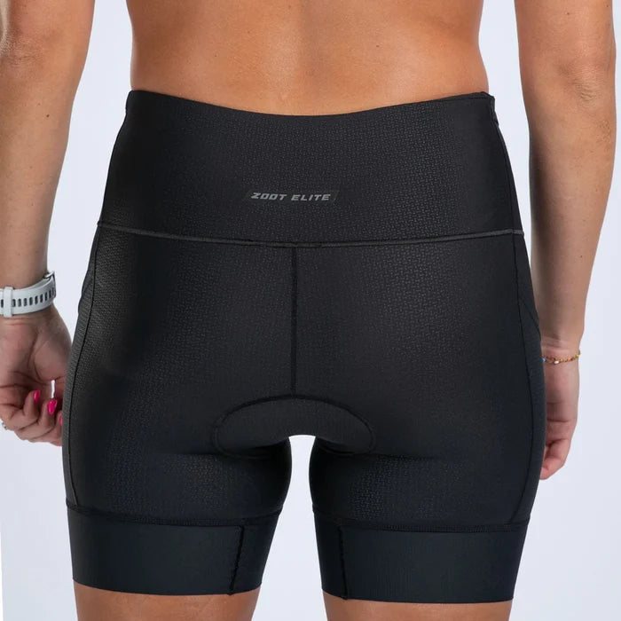 ZOOT Women's Elite 2.0 Tri 6" Short - Jet Black