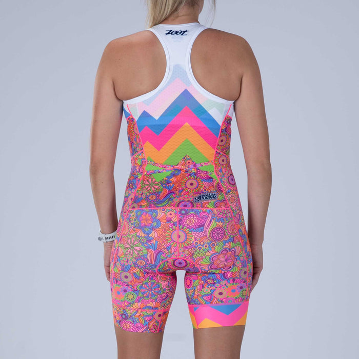 ZOOT Women's Ltd Tri Sleeveless Full Zip Racesuit - Salty Groove